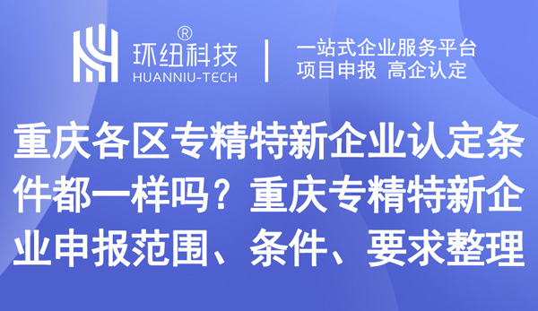 重慶各區專精特新企業認定